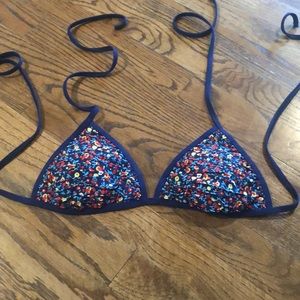 SPLENDID floral bikini top